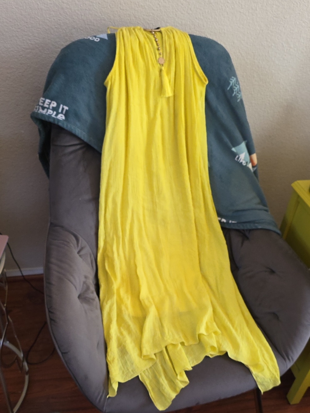 Yellow Sleeveless Maxi Dress